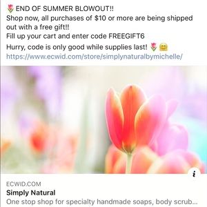 Organic, homemade skin care products